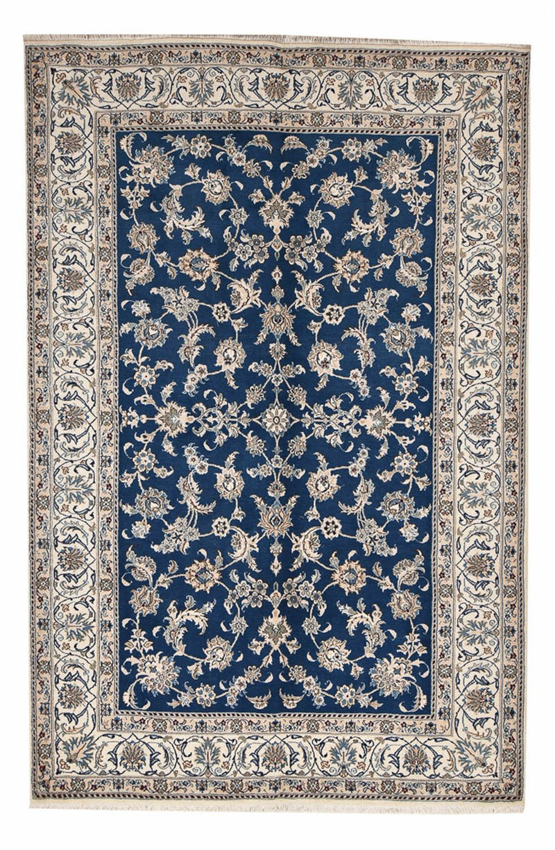 Perserteppich - Nain - 300 x 196 cm - petrolblau