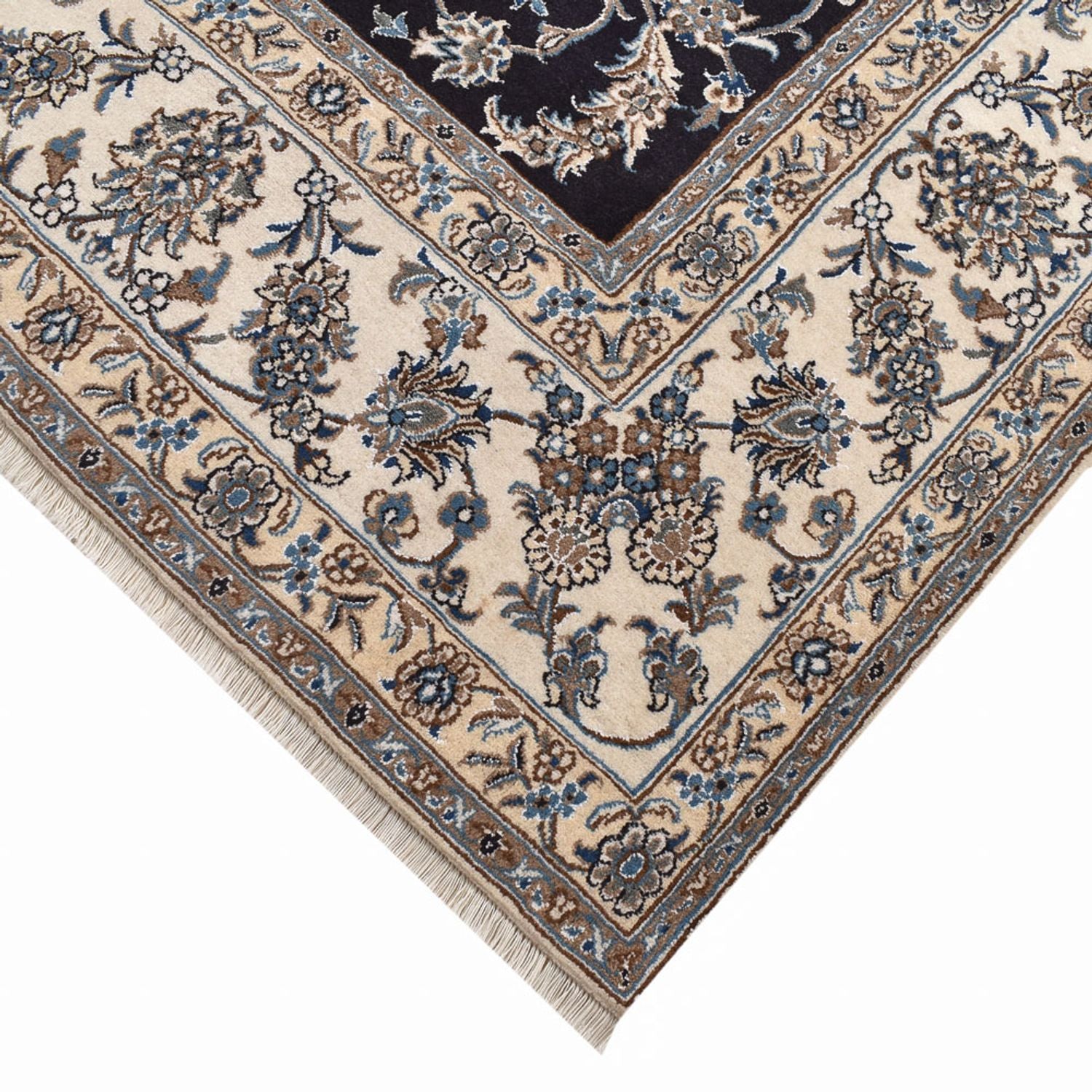Perserteppich - Nain quadratisch  - 293 x 281 cm - dunkelblau