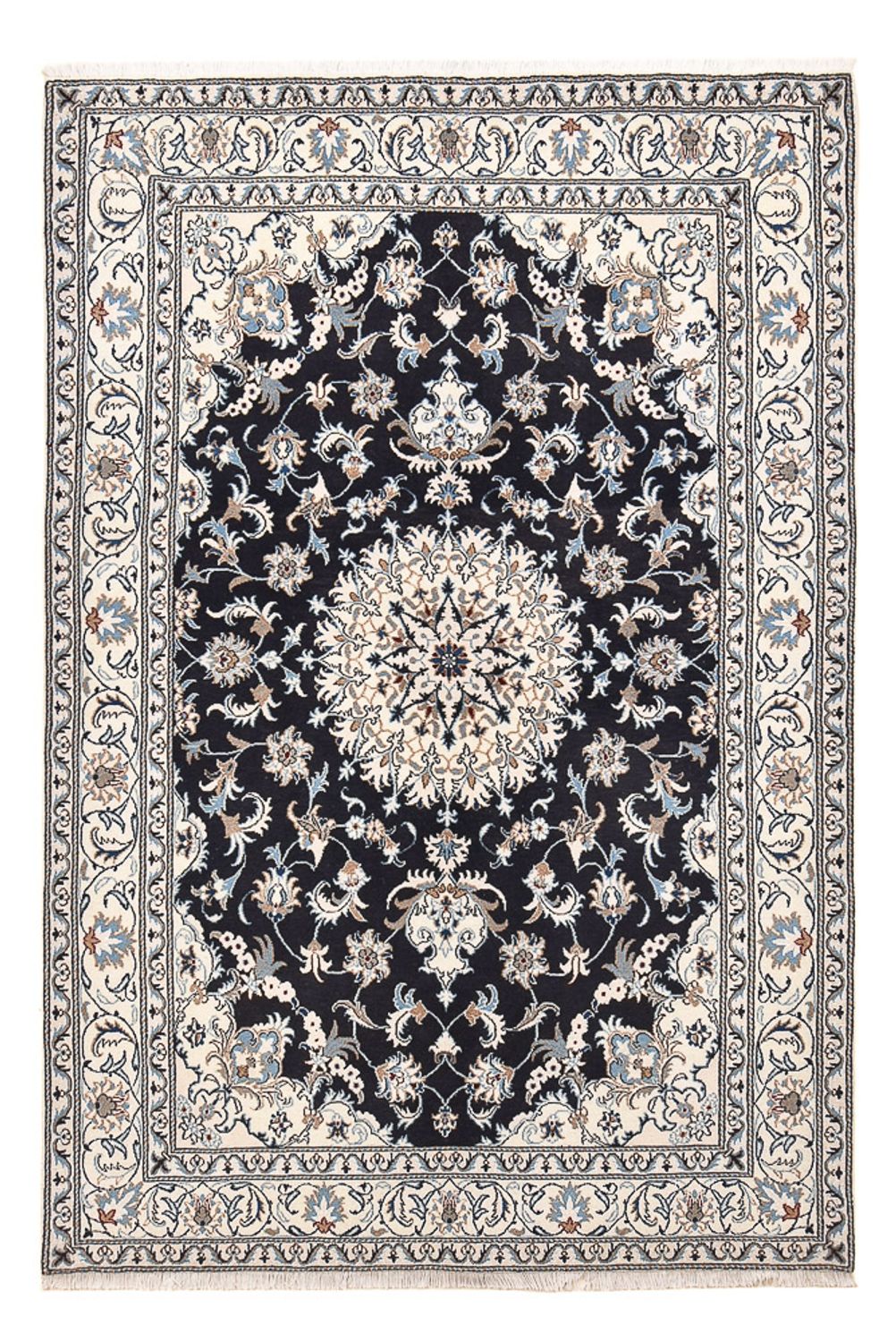 Perserteppich - Nain - 242 x 162 cm - dunkelblau