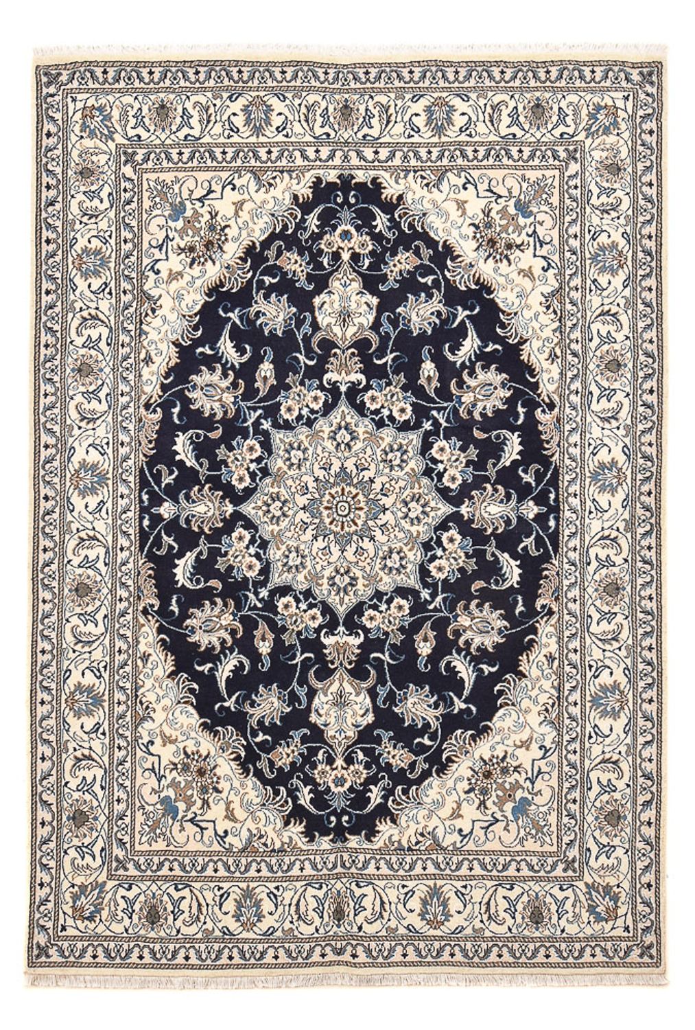 Perserteppich - Nain - 239 x 165 cm - dunkelblau