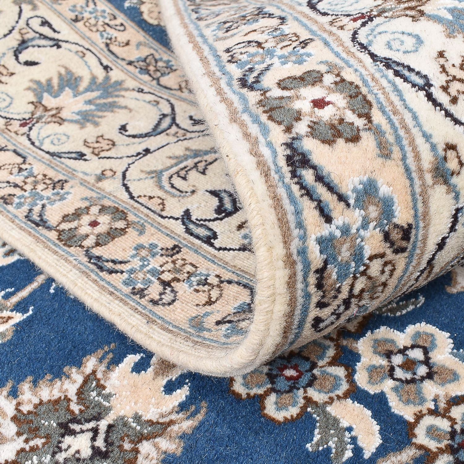 Perserteppich - Nain - 242 x 165 cm - blau