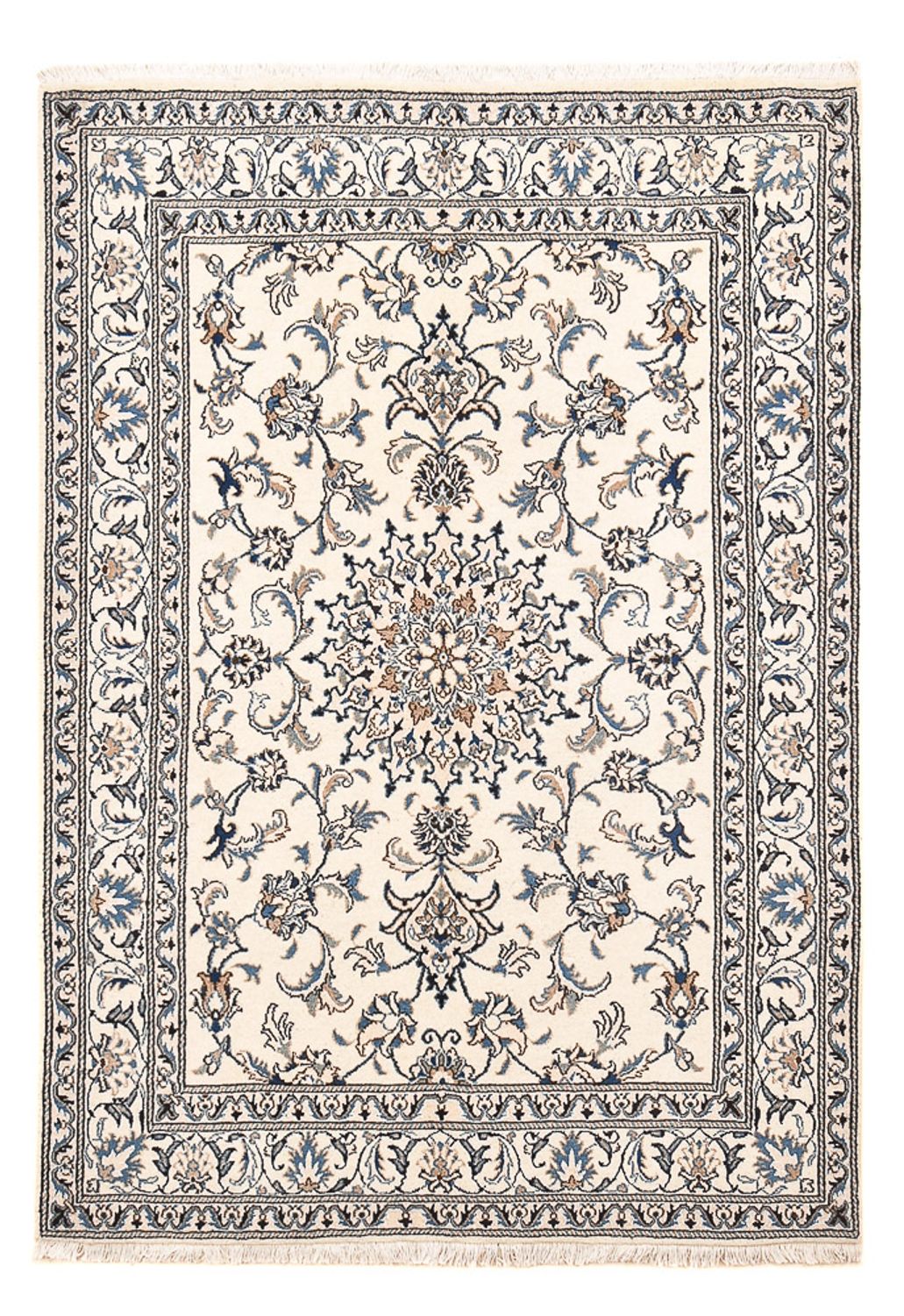 Perserteppich - Nain - 203 x 145 cm - hellgrau
