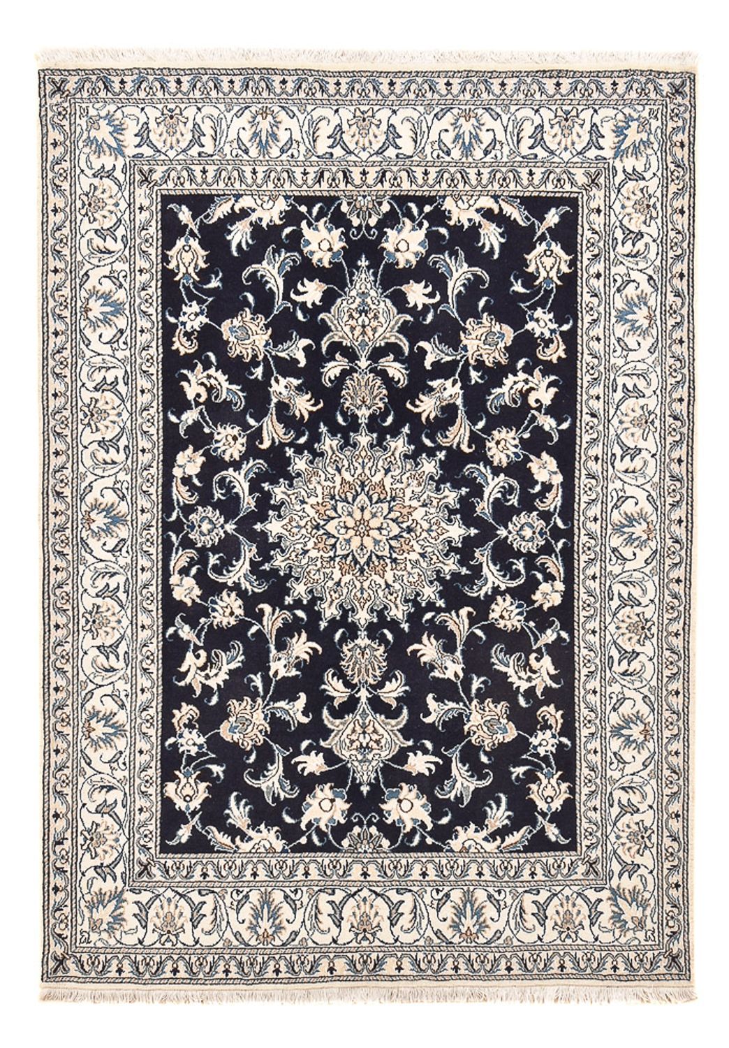 Perserteppich - Nain - 207 x 146 cm - dunkelblau