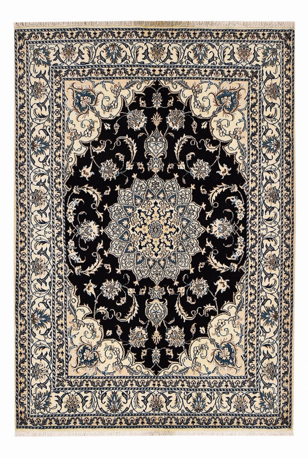 Perserteppich - Nain - 210 x 149 cm - dunkelblau