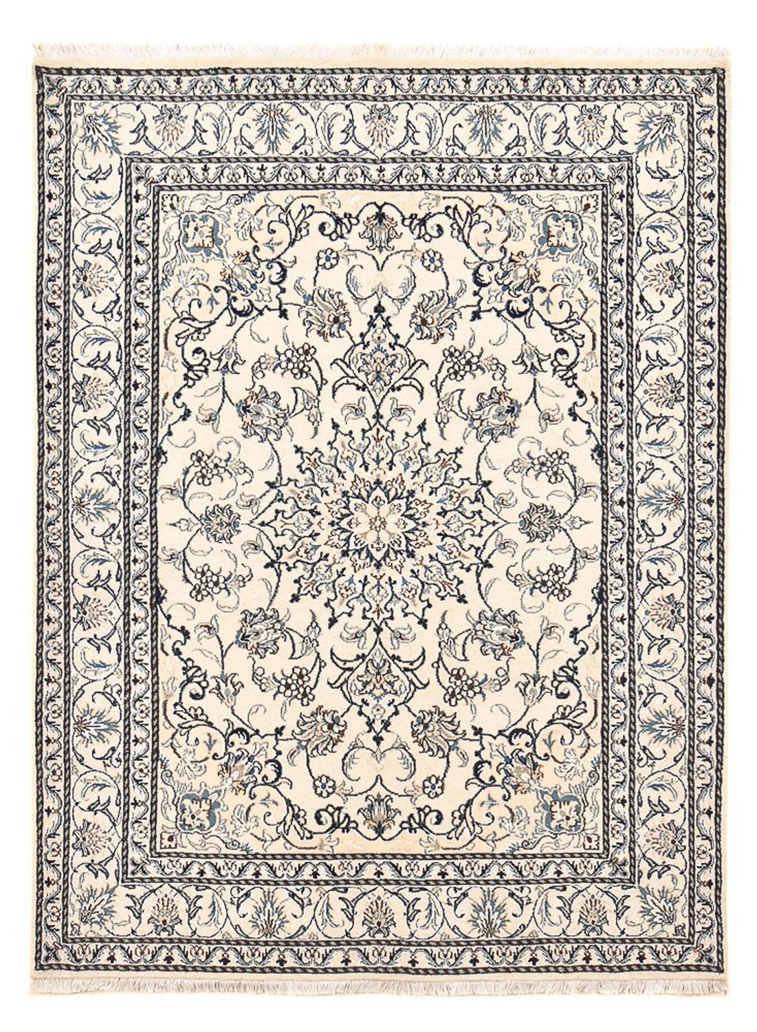 Perserteppich - Nain - 202 x 150 cm - hellbeige