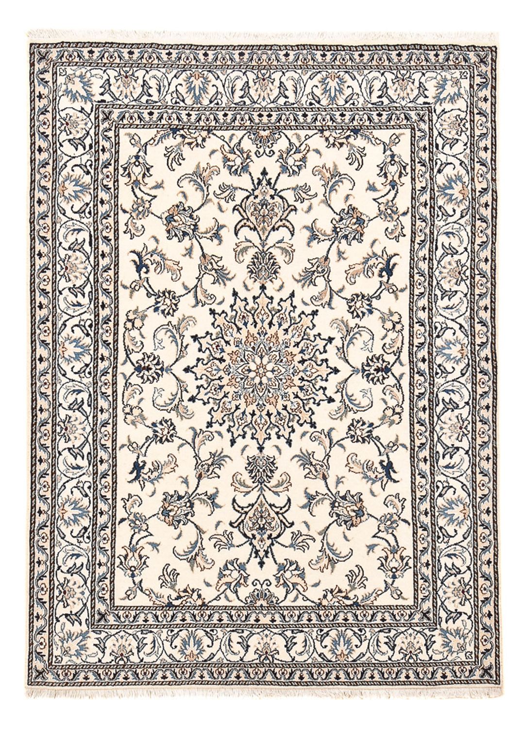 Perserteppich - Nain - 198 x 143 cm - hellbeige