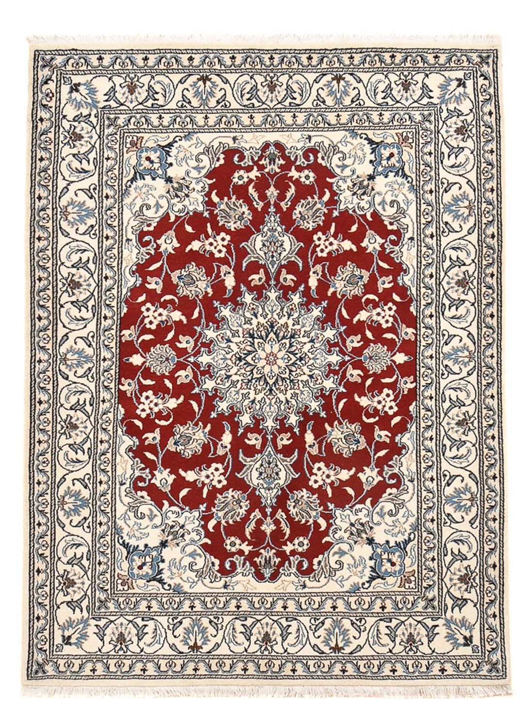 Perserteppich - Nain - 195 x 143 cm - rot