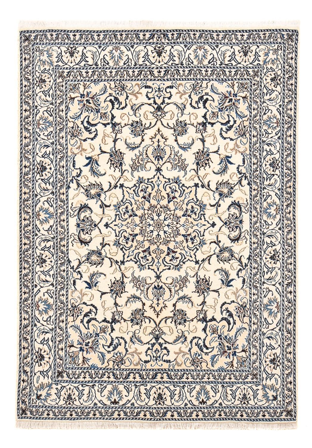 Perserteppich - Nain - 201 x 145 cm - hellbeige