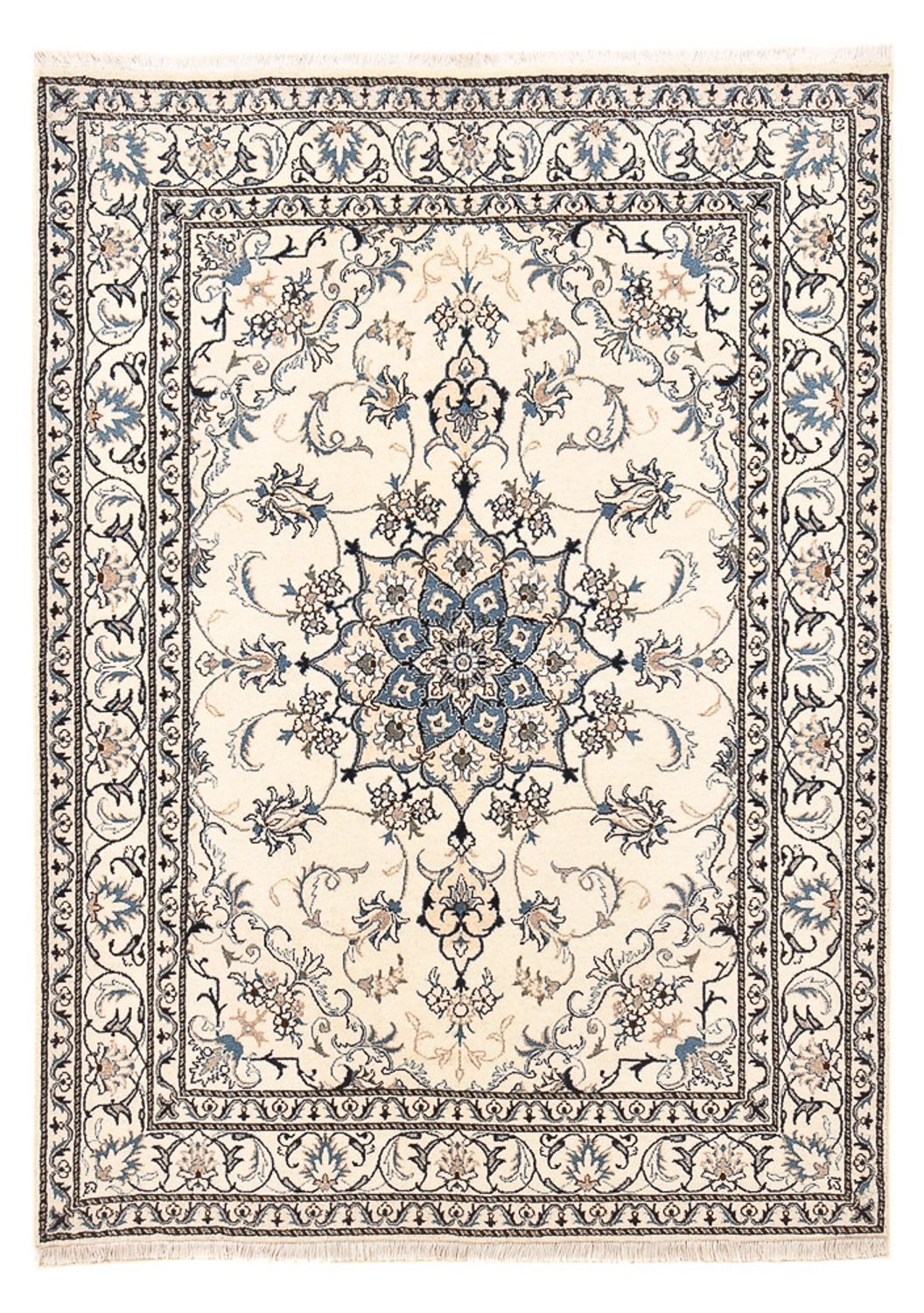 Perserteppich - Nain - 204 x 151 cm - hellbeige
