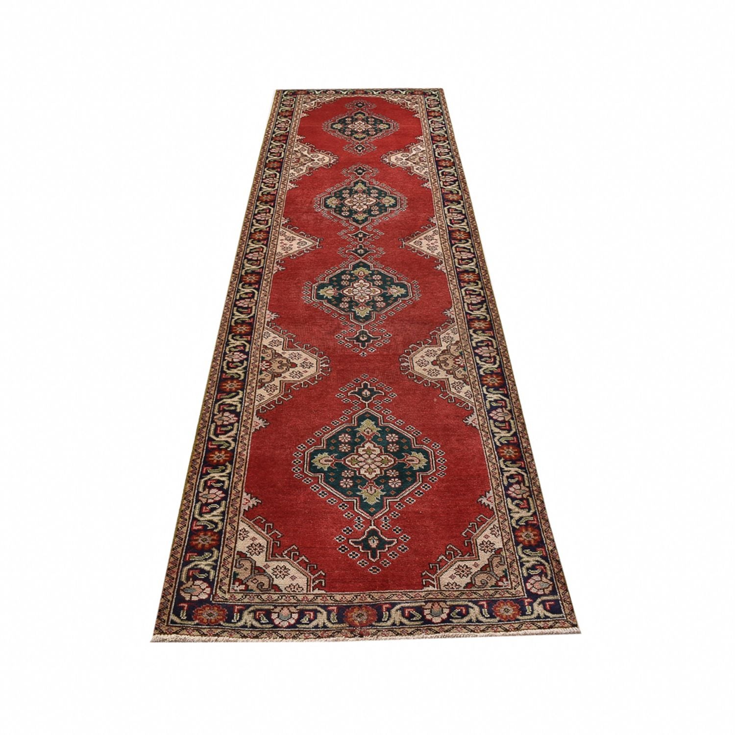 Läufer Perser - Täbriz - 340 x 96 cm - rot