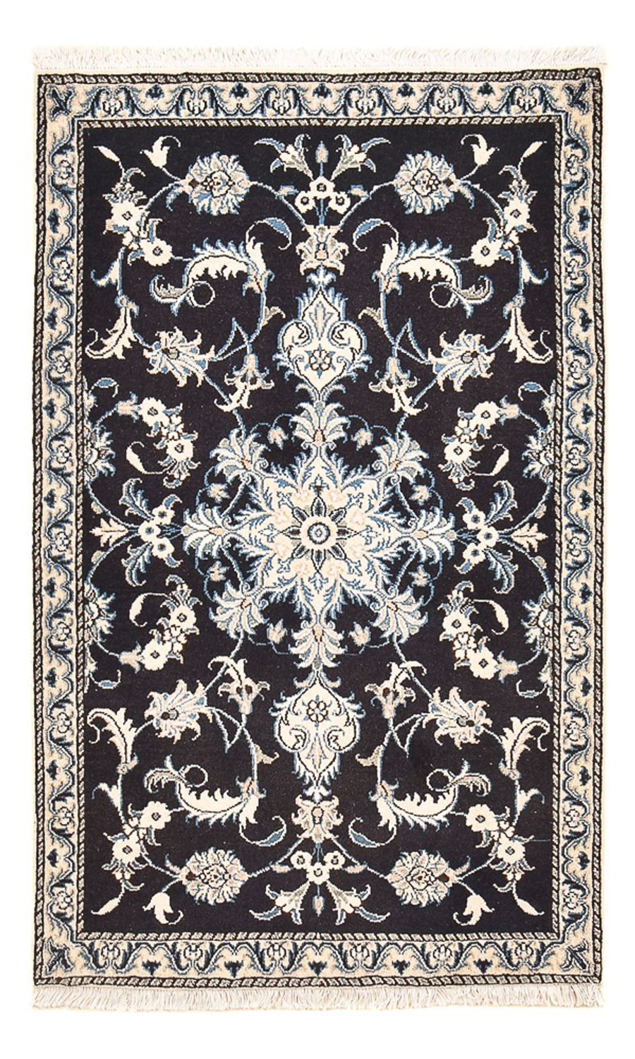 Perserteppich - Nain - 141 x 90 cm - dunkelblau