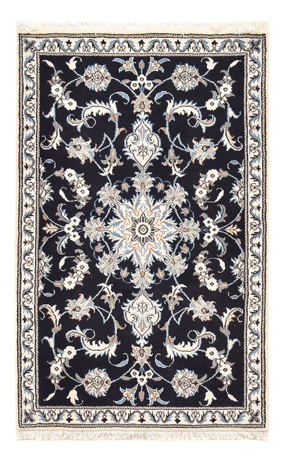 Perserteppich - Nain - 140 x 89 cm - dunkelblau