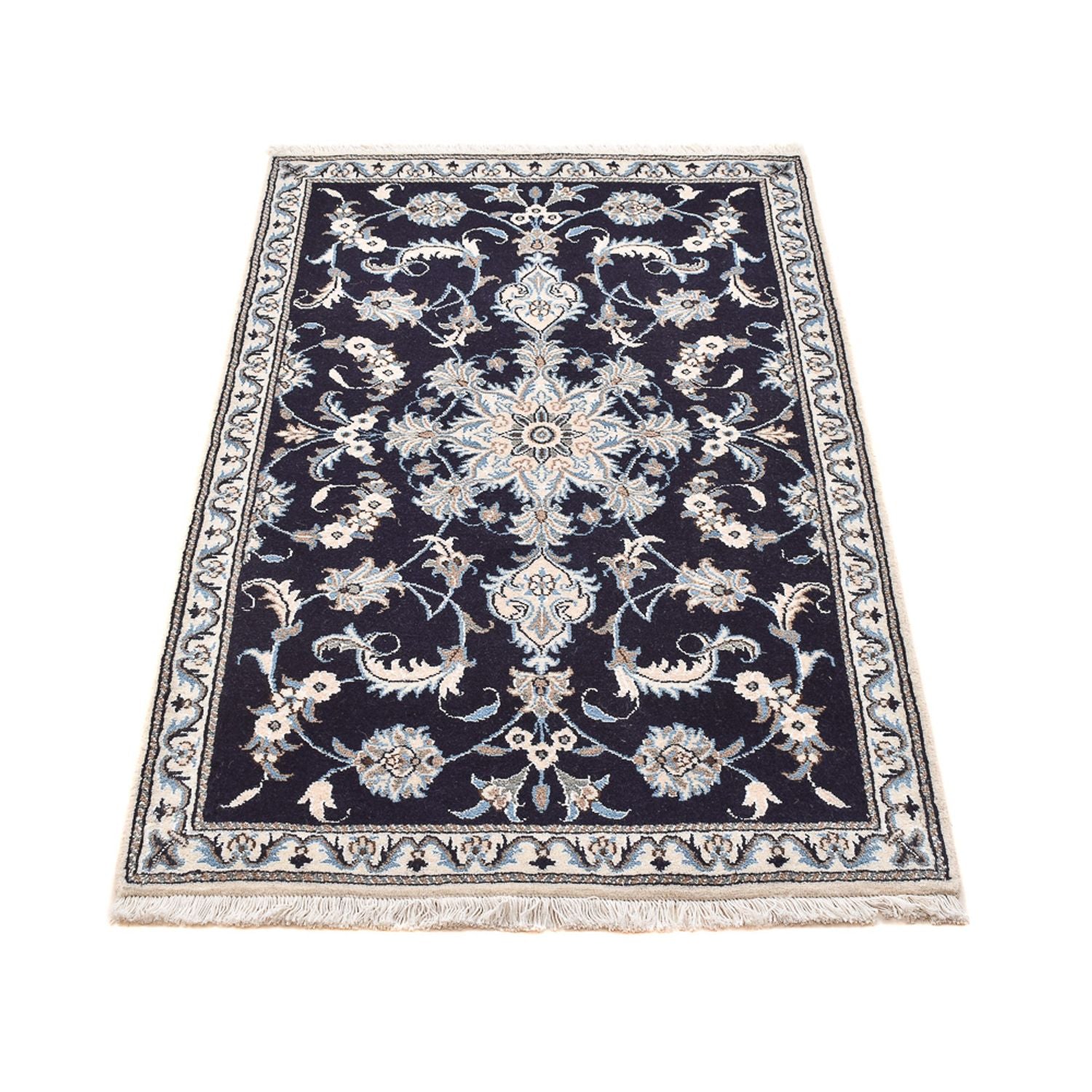 Perserteppich - Nain - 140 x 89 cm - dunkelblau