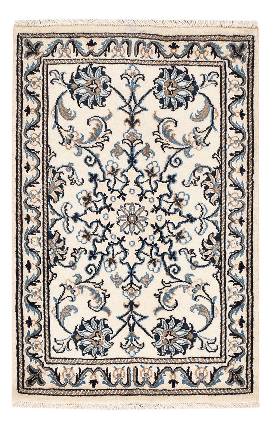 Perserteppich - Nain - 90 x 60 cm - weiß