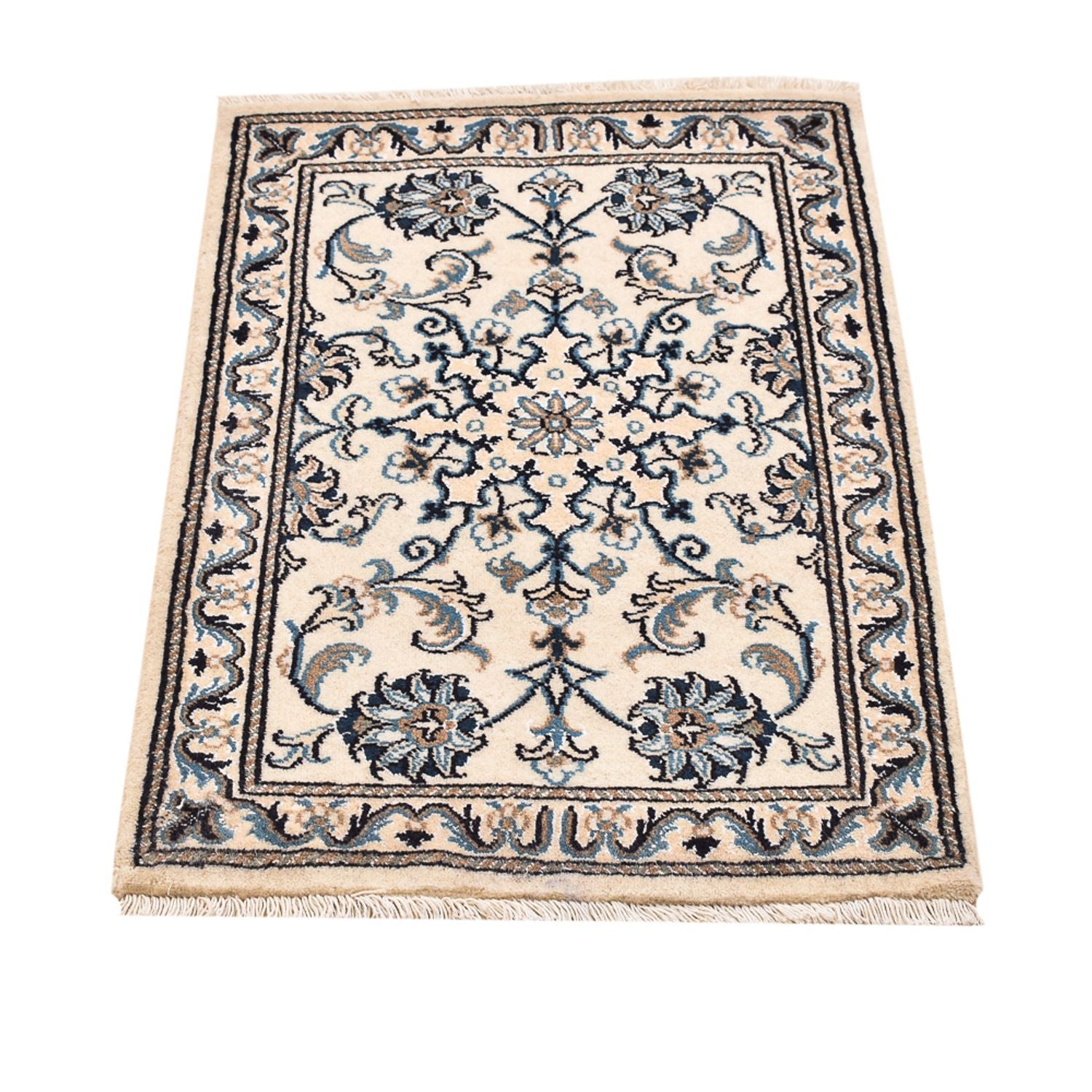 Perserteppich - Nain - 90 x 60 cm - weiß