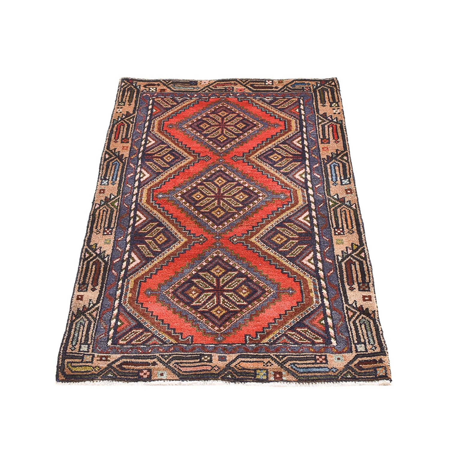 Perserteppich - Nomadic - 119 x 70 cm - rot