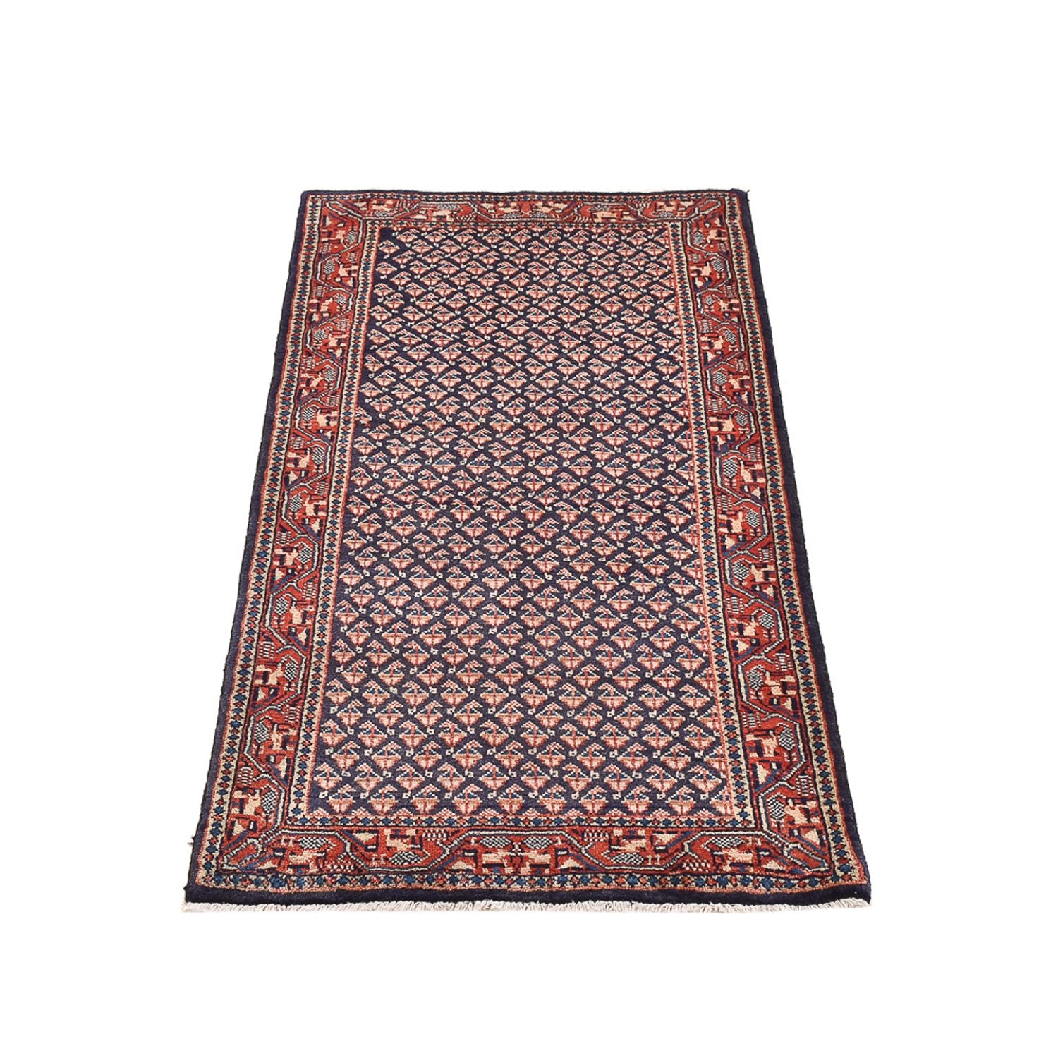 Perserteppich - Mir - 129 x 63 cm - dunkelrot