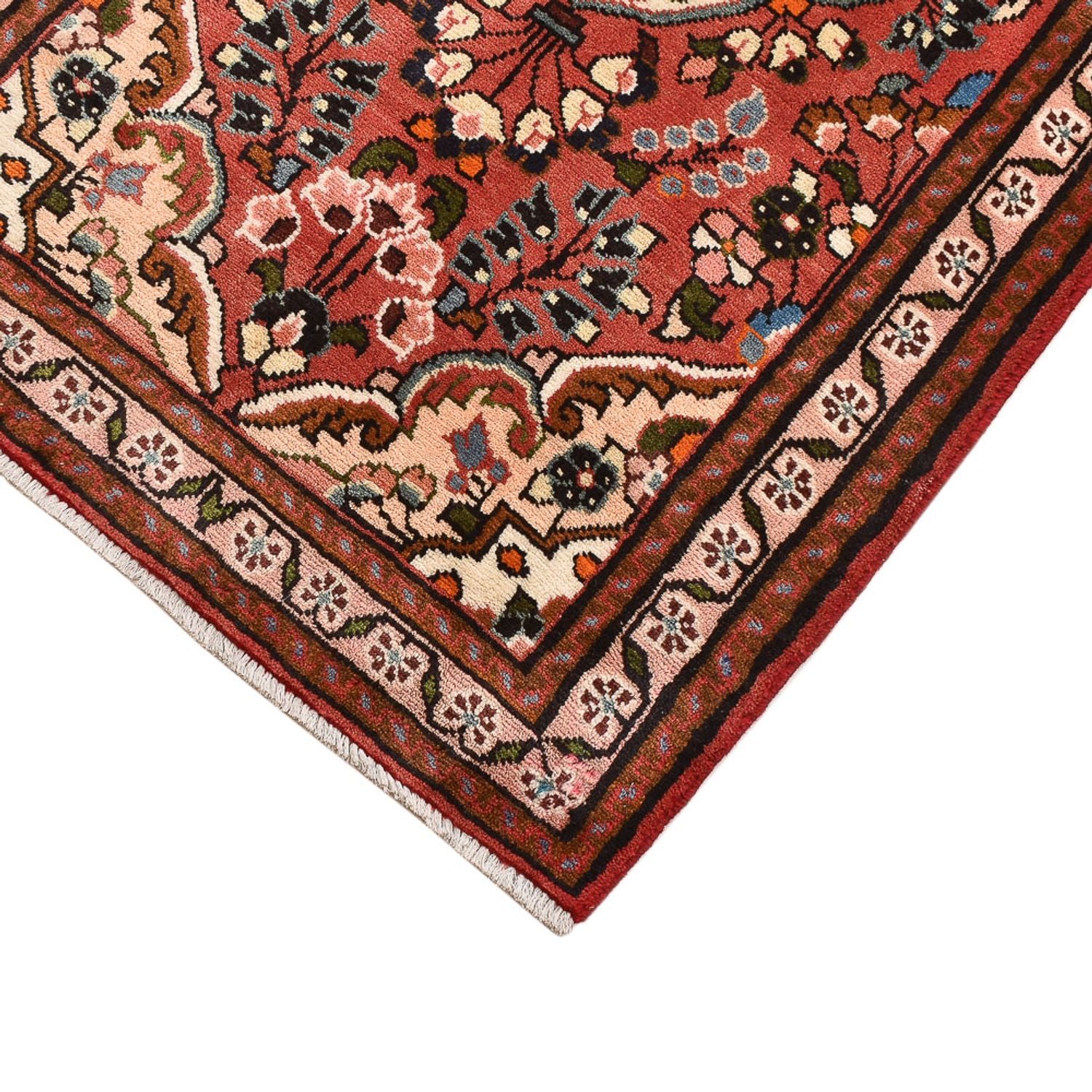 Perserteppich - Nomadic - 136 x 76 cm - dunkelrot