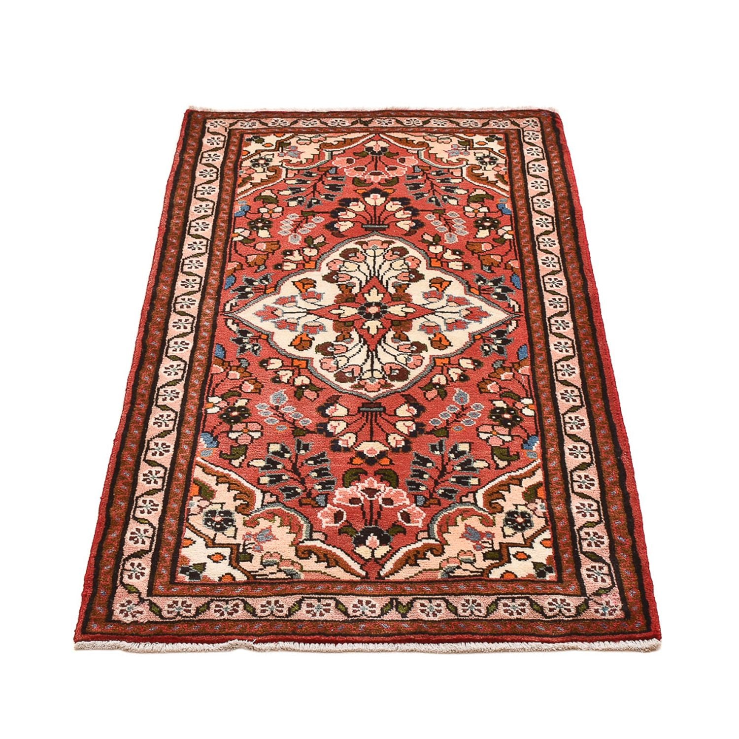 Perserteppich - Nomadic - 136 x 76 cm - dunkelrot