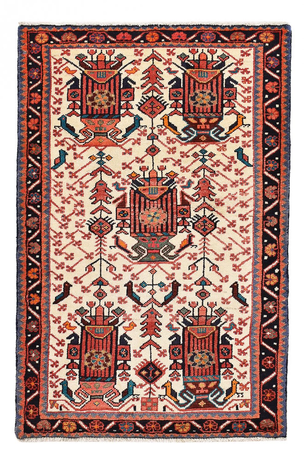 Perserteppich - Nomadic - 130 x 86 cm - hellrot