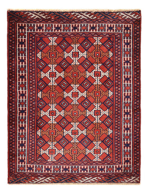 Perserteppich - Nomadic - 92 x 70 cm - dunkelrot