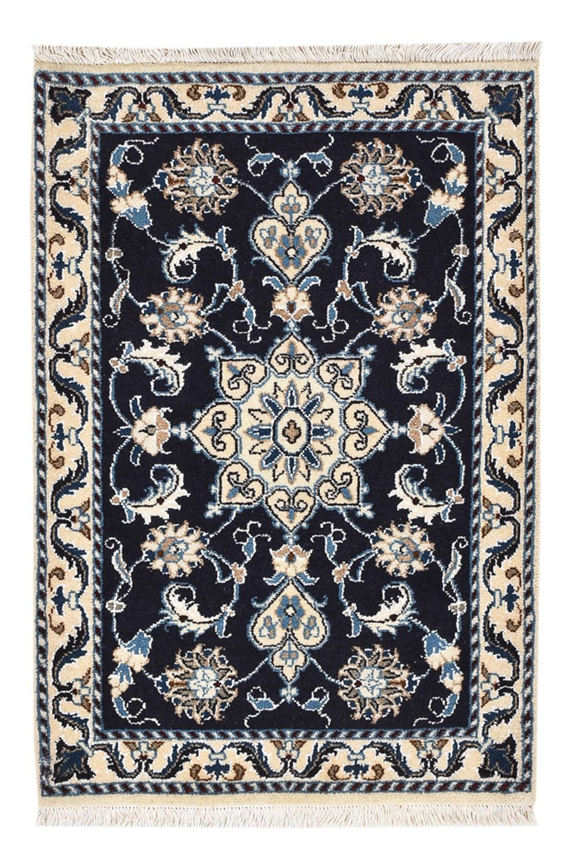 Perserteppich - Nain - 90 x 60 cm - dunkelblau