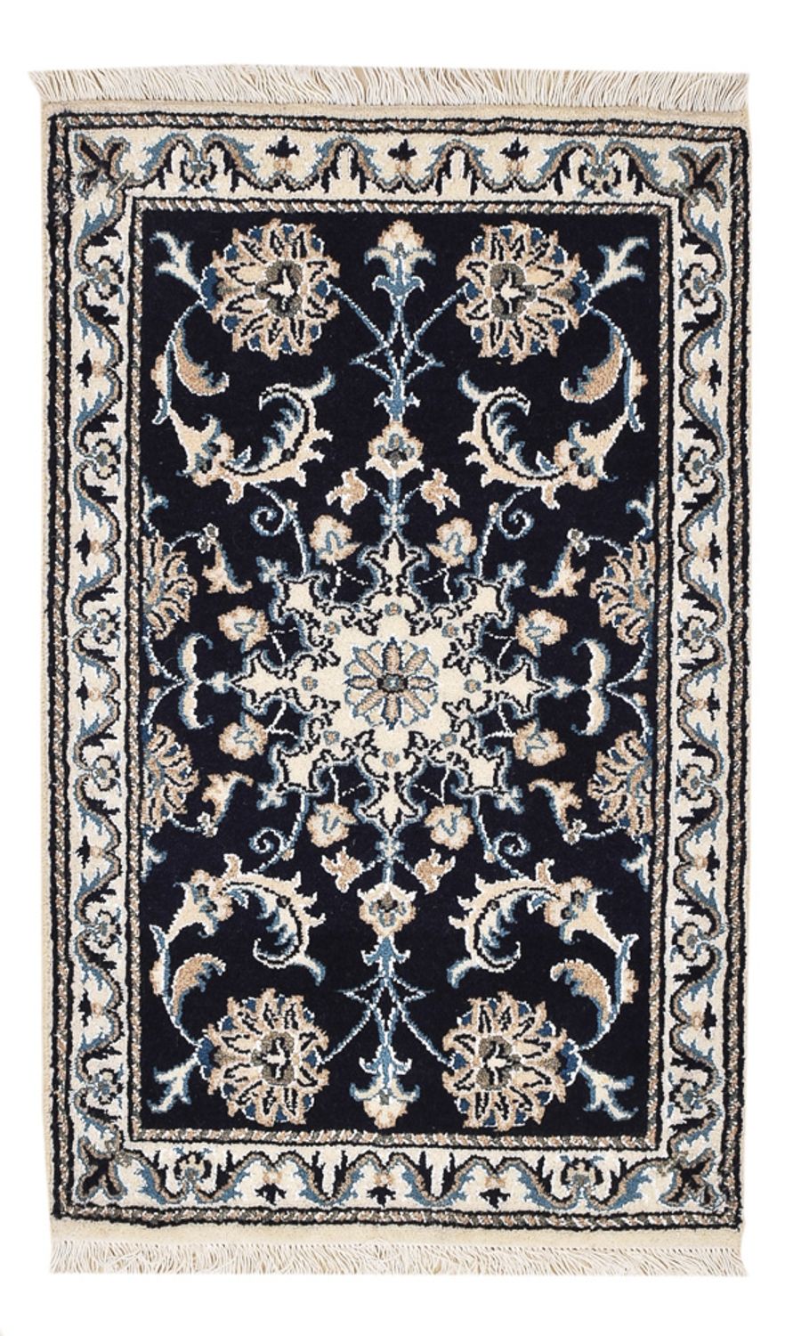 Perserteppich - Nain - 90 x 55 cm - dunkelblau