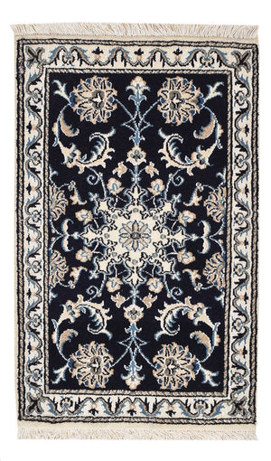 Perserteppich - Nain - 90 x 55 cm - dunkelblau