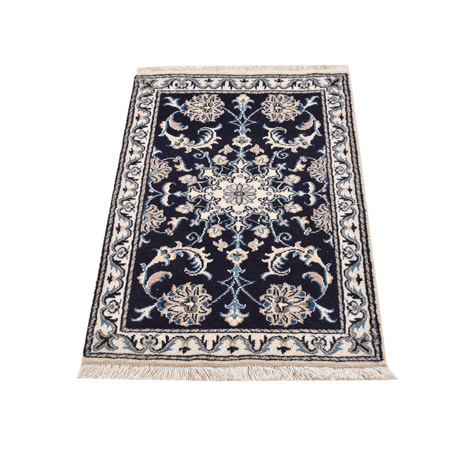 Perserteppich - Nain - 90 x 55 cm - dunkelblau