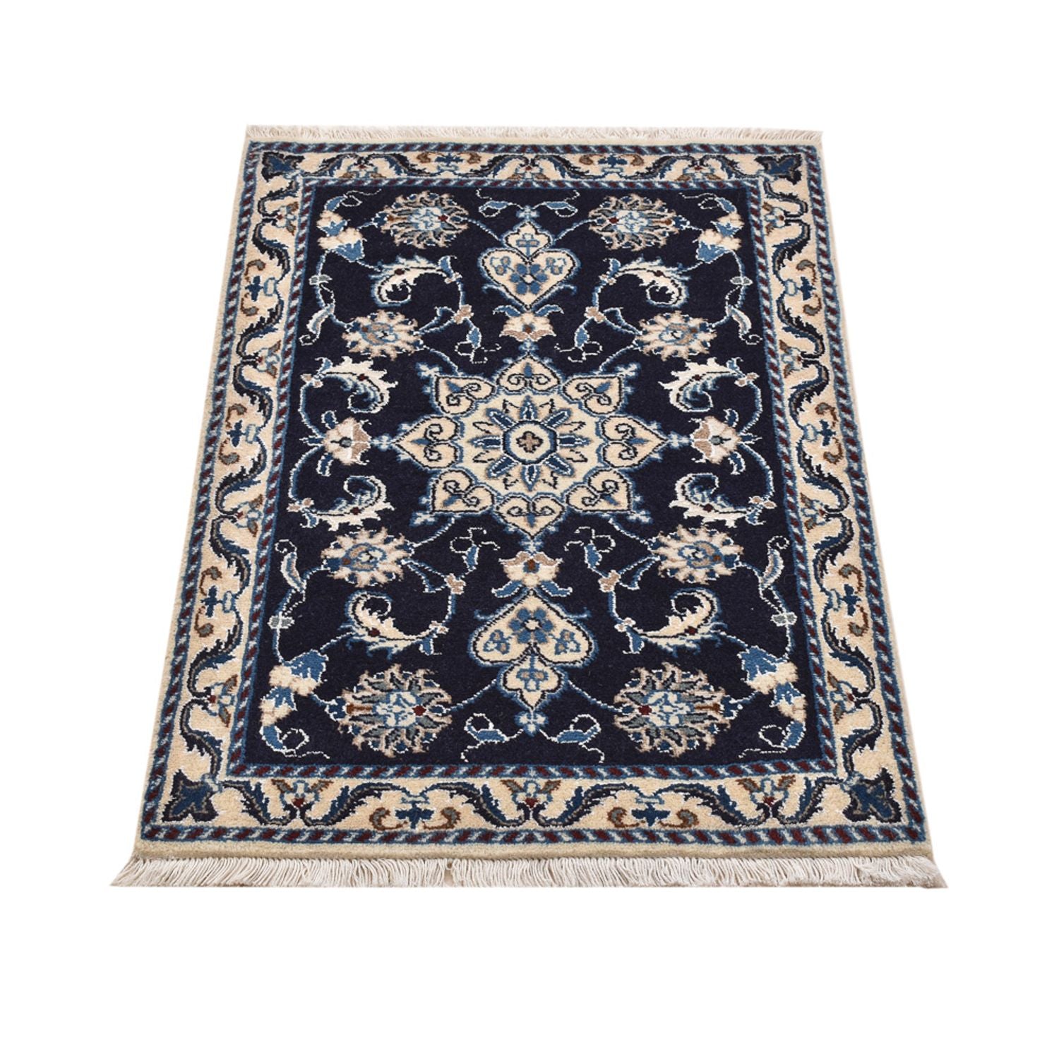 Perserteppich - Nain - 90 x 62 cm - dunkelblau