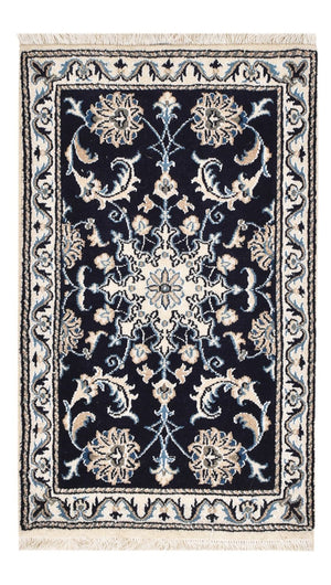 Perserteppich - Nain - 90 x 57 cm - dunkelblau