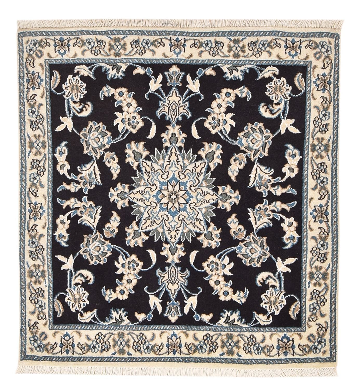 Läufer Perser - Nain - 100 x 93 cm - dunkelblau
