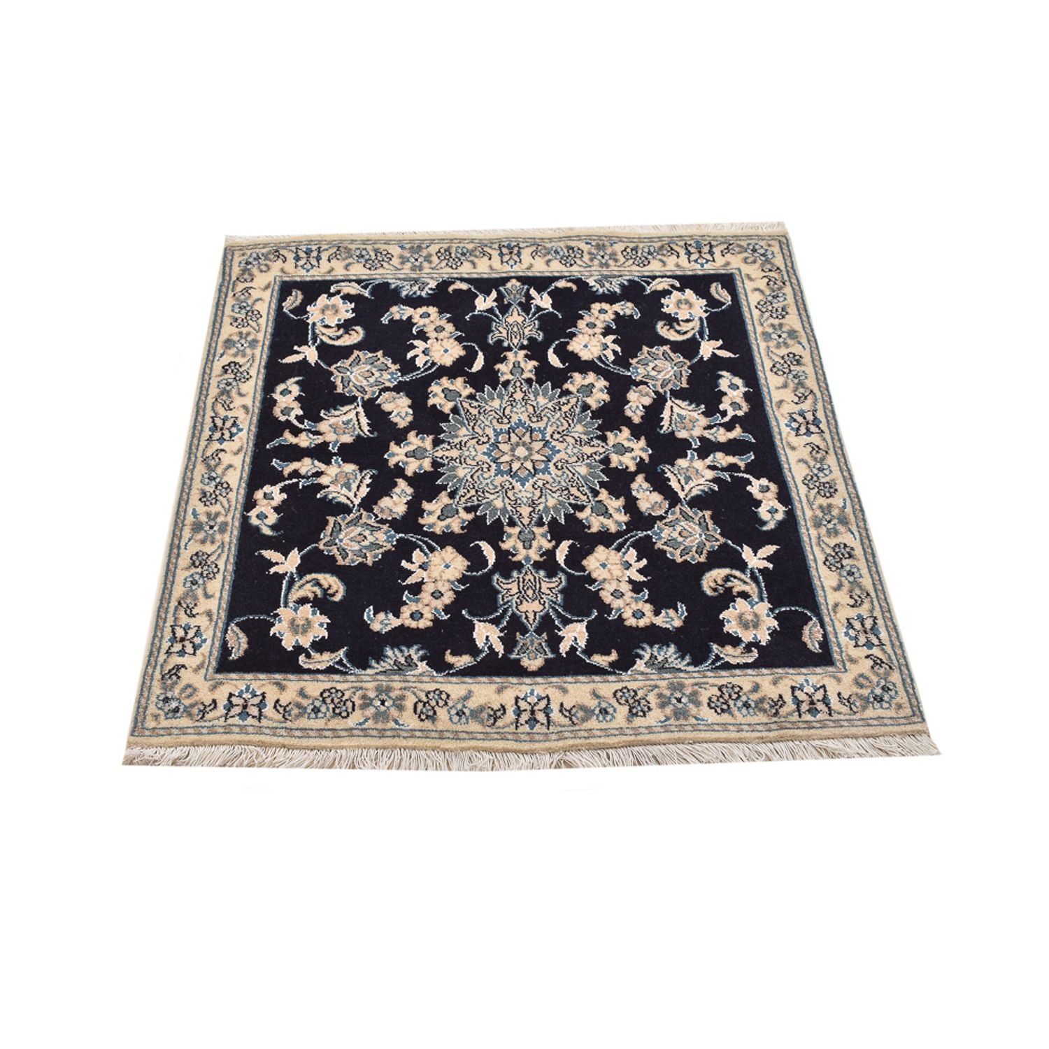 Perserteppich - Nain quadratisch  - 103 x 96 cm - dunkelblau
