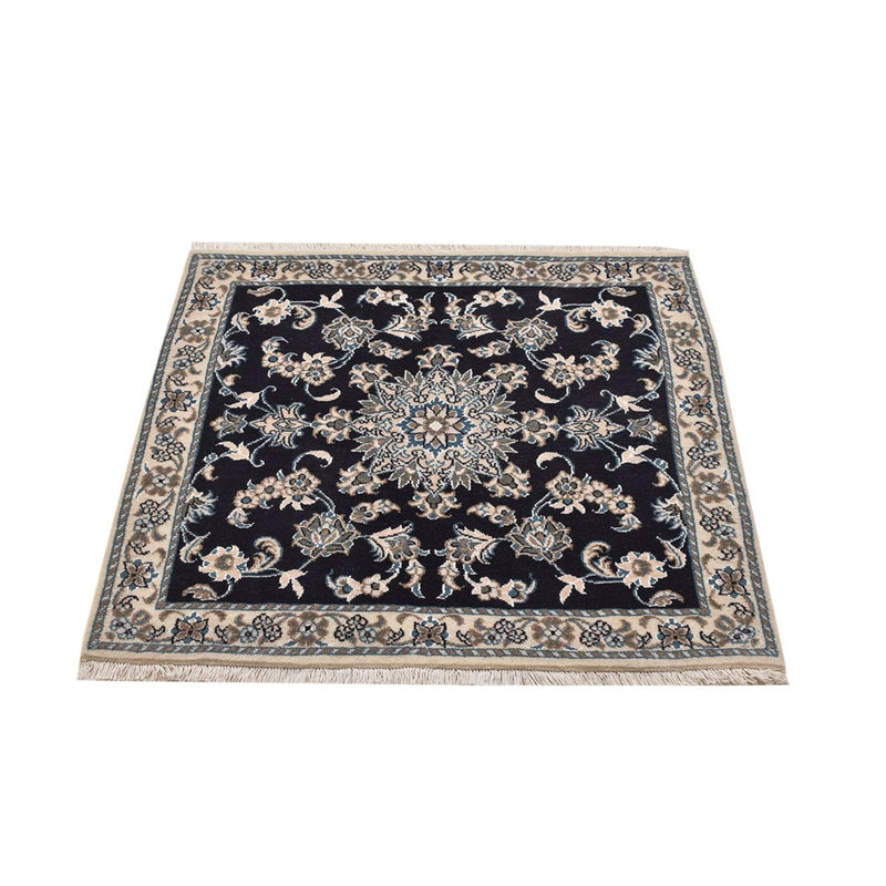 Perserteppich - Nain quadratisch  - 100 x 100 cm - dunkelblau