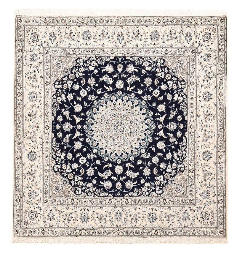 Perserteppich - Nain - Premium quadratisch  - 206 x 206 cm - dunkelblau