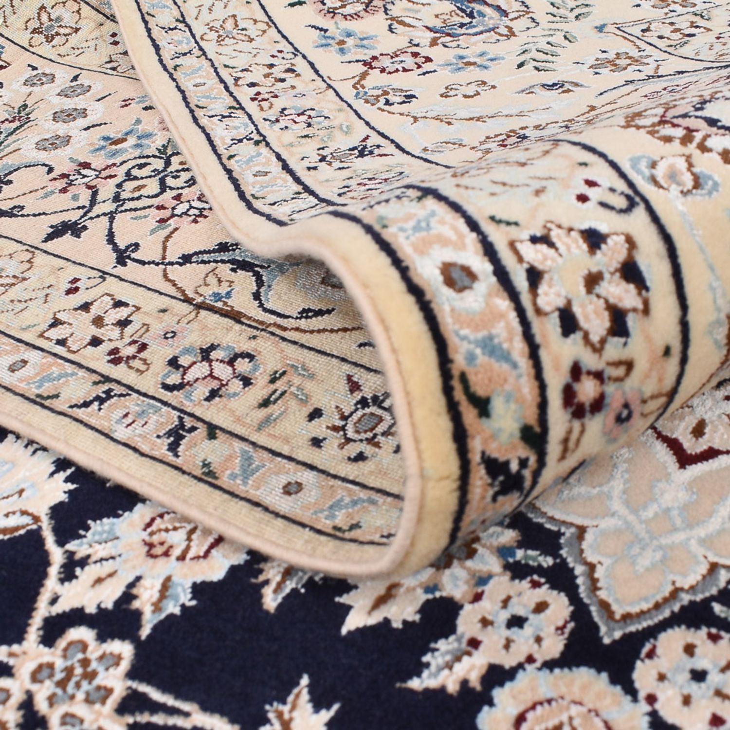 Perserteppich - Nain - Premium - 240 x 161 cm - dunkelblau