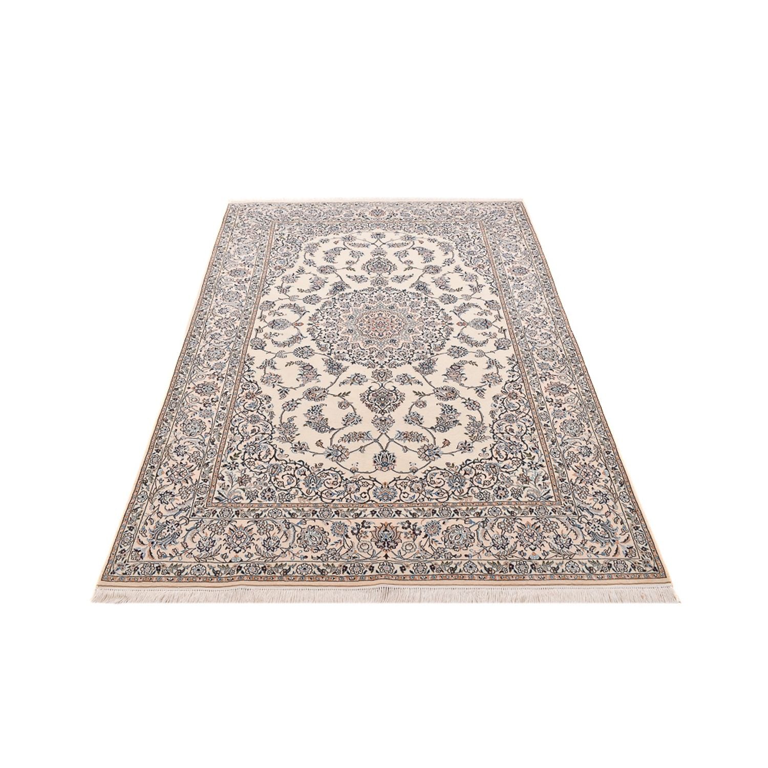 Perserteppich - Nain - Premium - 219 x 146 cm - hellgrau