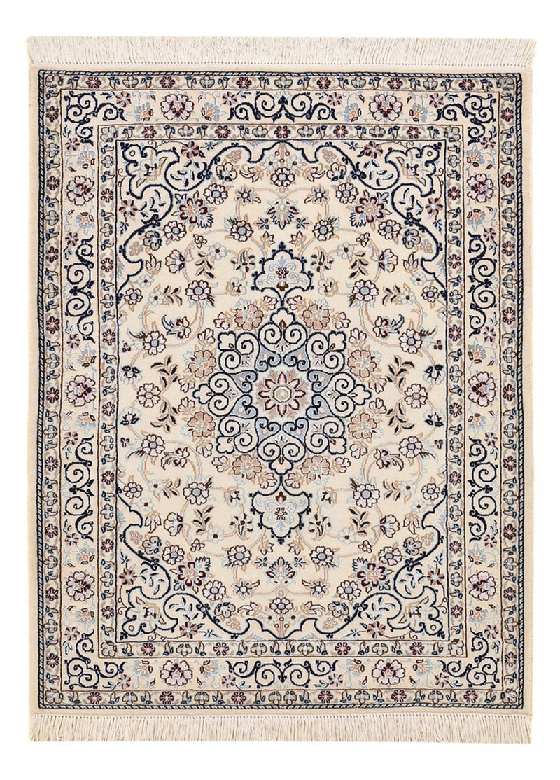 Perserteppich - Nain - Royal - 105 x 81 cm - hellgrau