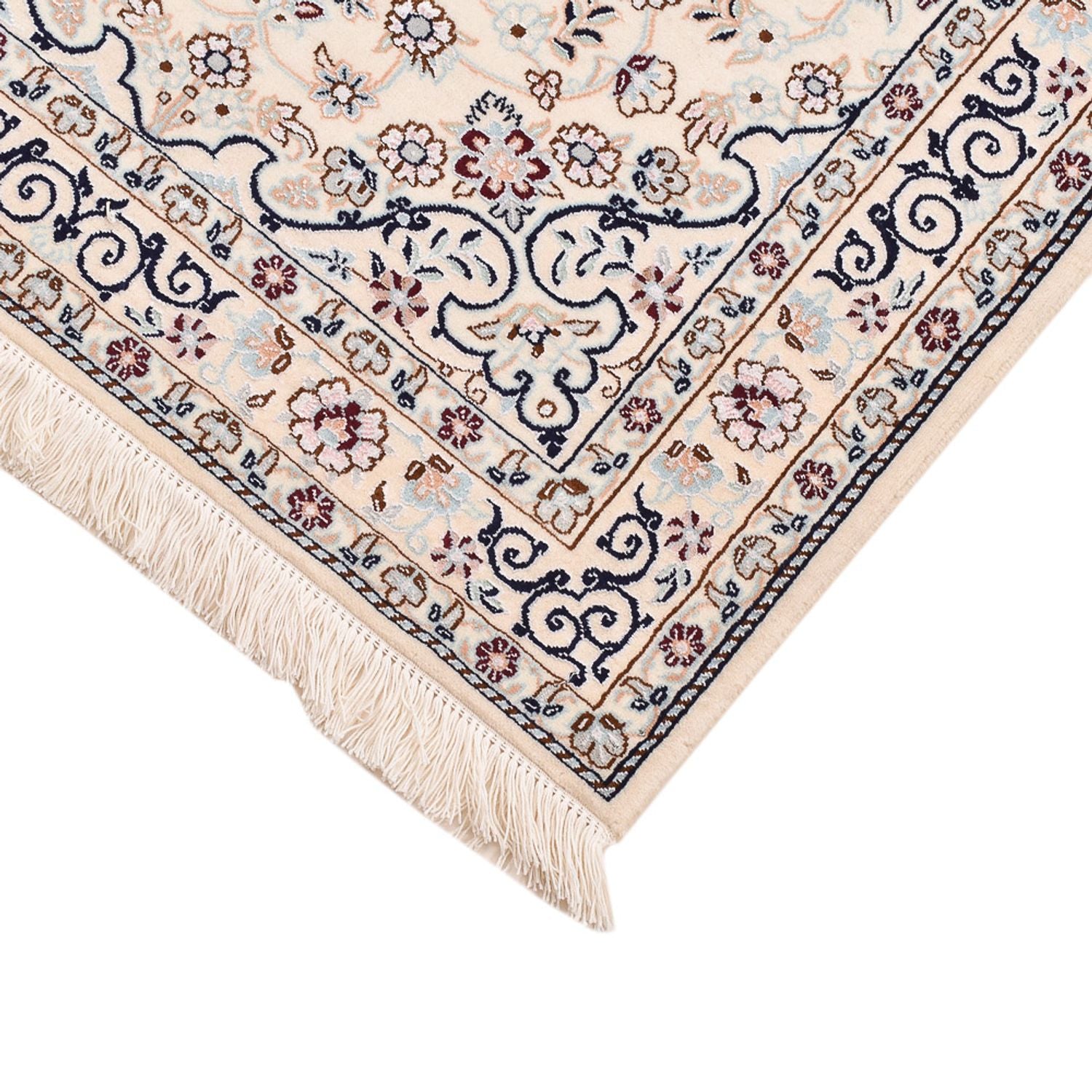 Perserteppich - Nain - Royal - 105 x 81 cm - hellgrau