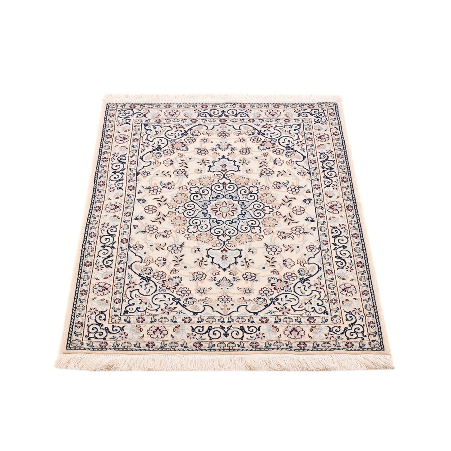 Perserteppich - Nain - Royal - 105 x 81 cm - hellgrau