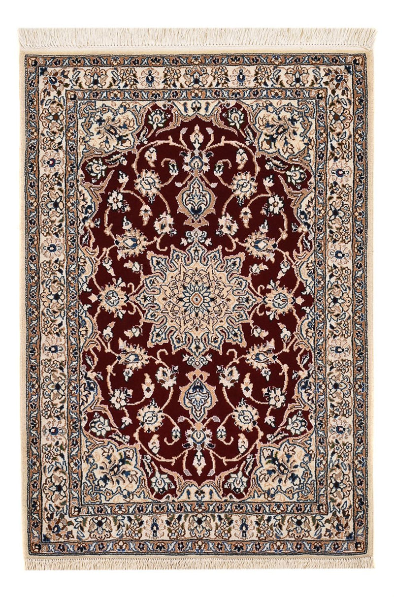 Perserteppich - Nain - Royal - 94 x 63 cm - dunkelrot
