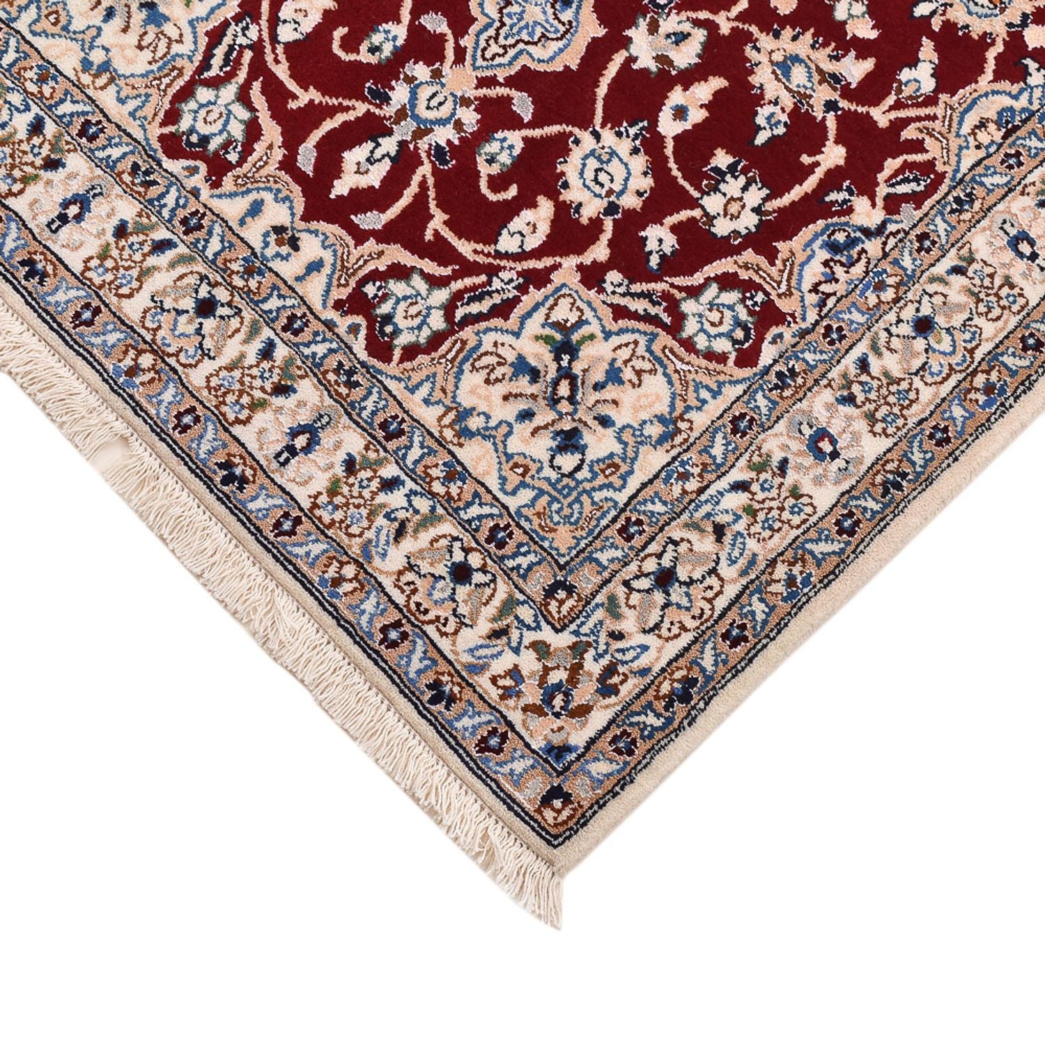 Perserteppich - Nain - Royal - 94 x 63 cm - dunkelrot