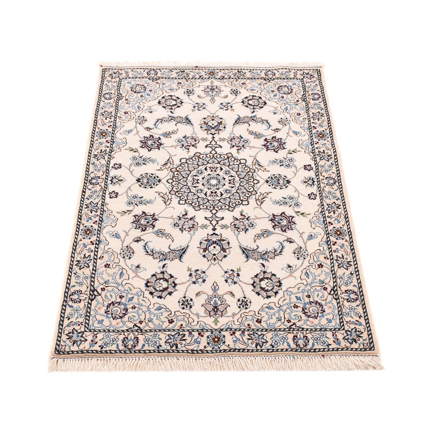 Perserteppich - Nain - Royal - 108 x 71 cm - hellgrau