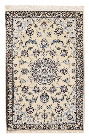 Perserteppich - Nain - Royal - 96 x 64 cm - hellgrau
