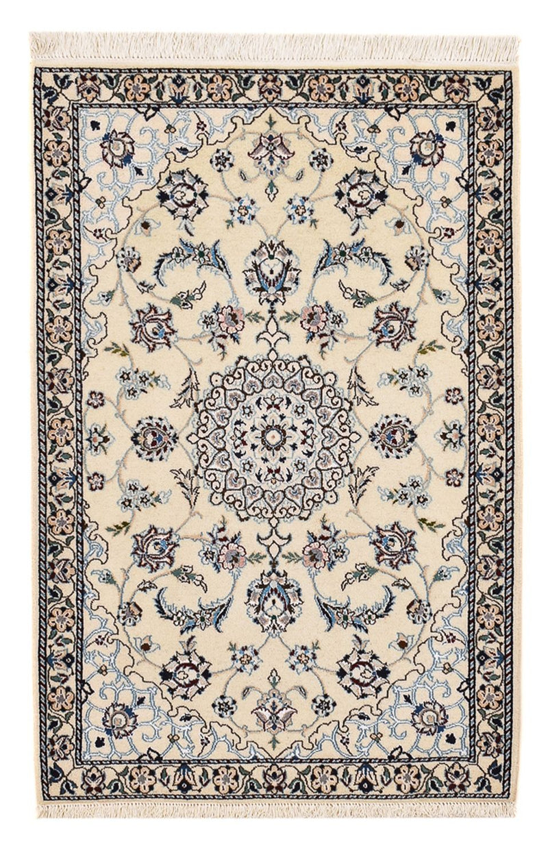 Perserteppich - Nain - Royal - 96 x 64 cm - hellgrau