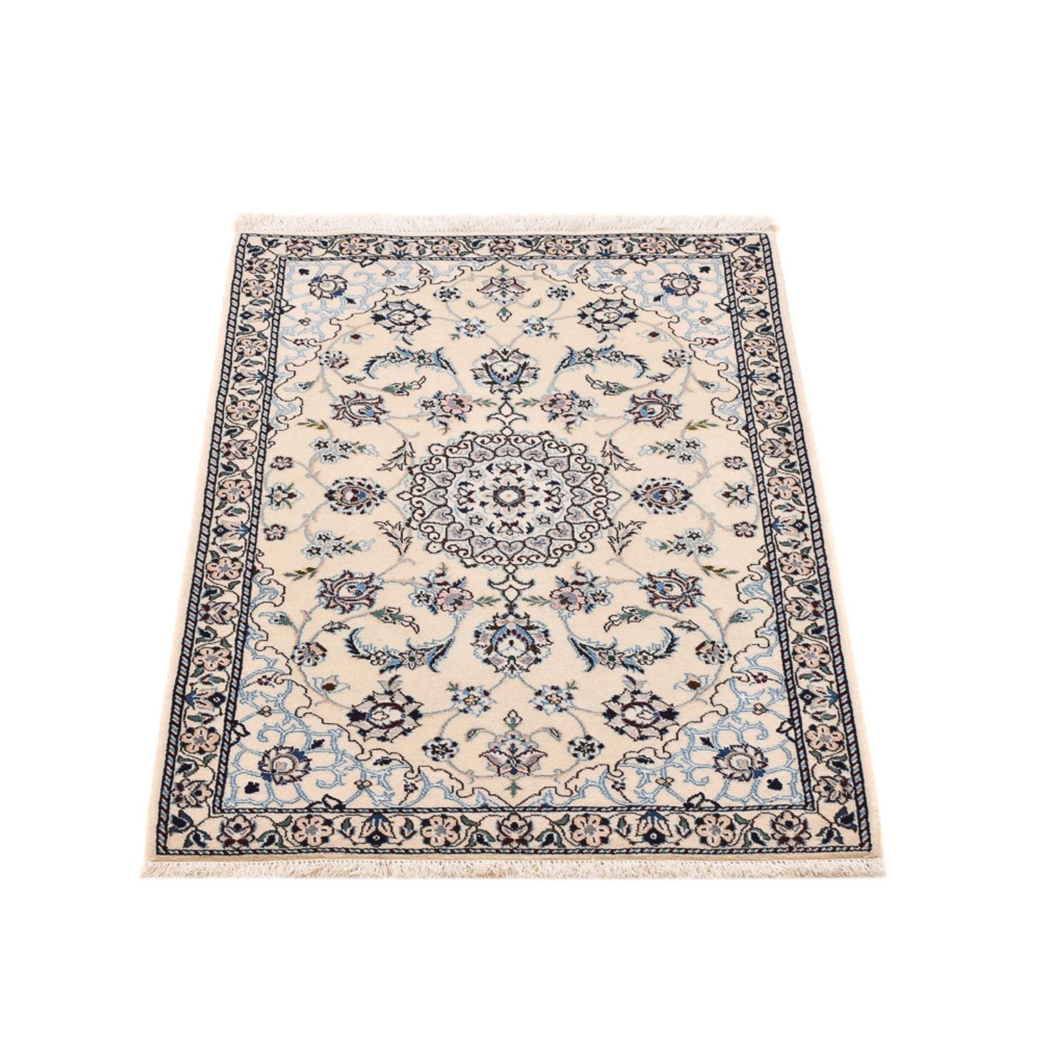 Perserteppich - Nain - Royal - 96 x 64 cm - hellgrau