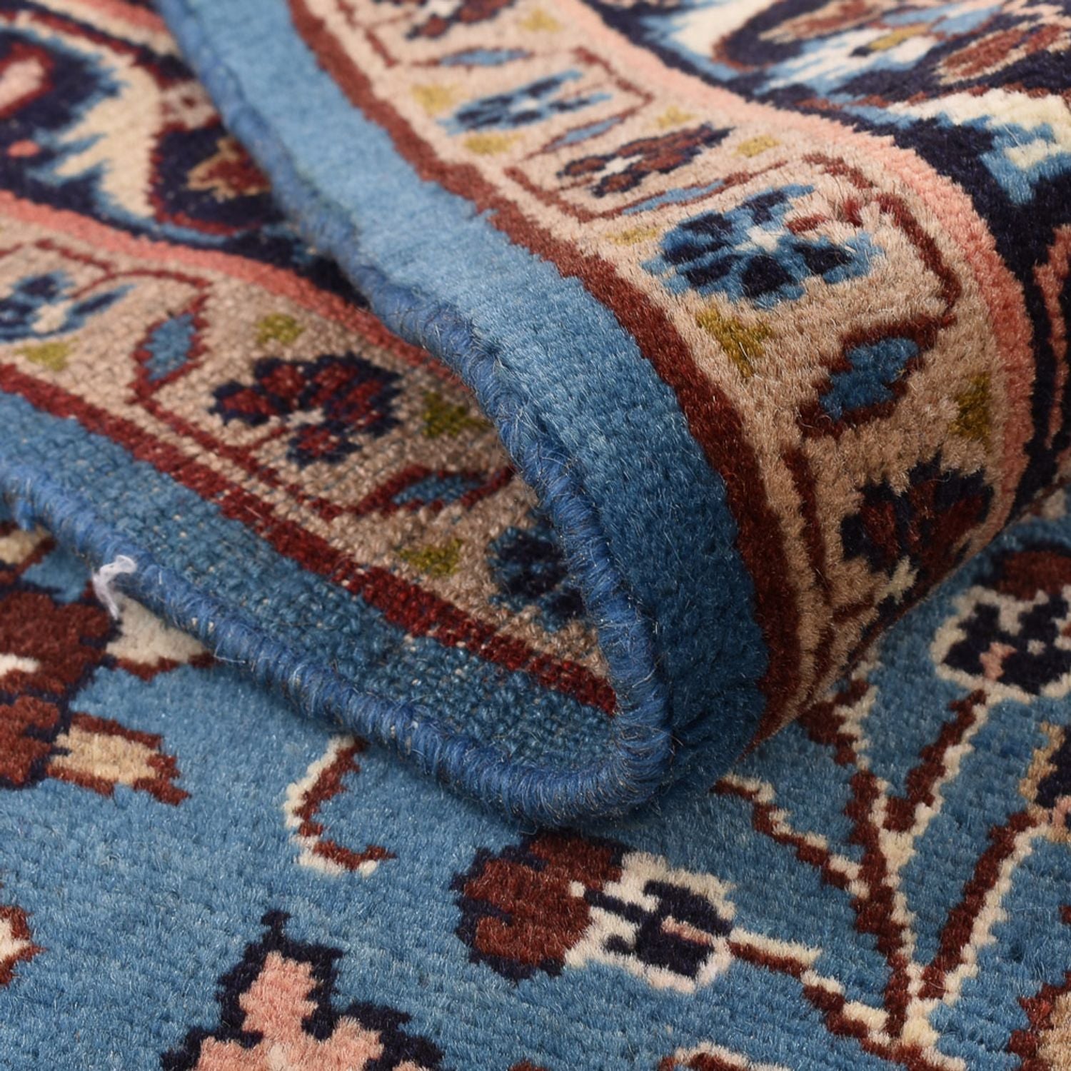Perserteppich - Nomadic quadratisch  - 211 x 206 cm - blau