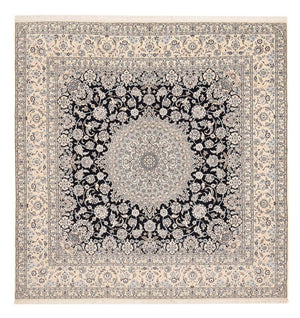 Perserteppich - Nain - Royal quadratisch  - 310 x 305 cm - dunkelblau