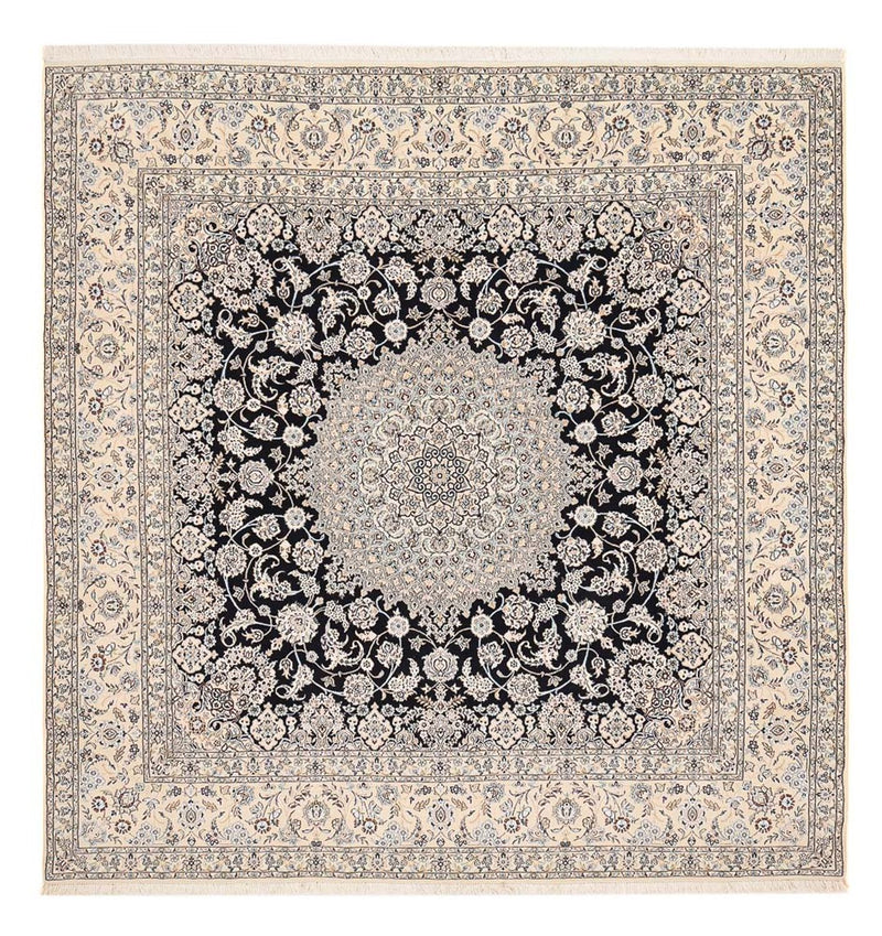 Perserteppich - Nain - Royal quadratisch  - 310 x 305 cm - dunkelblau