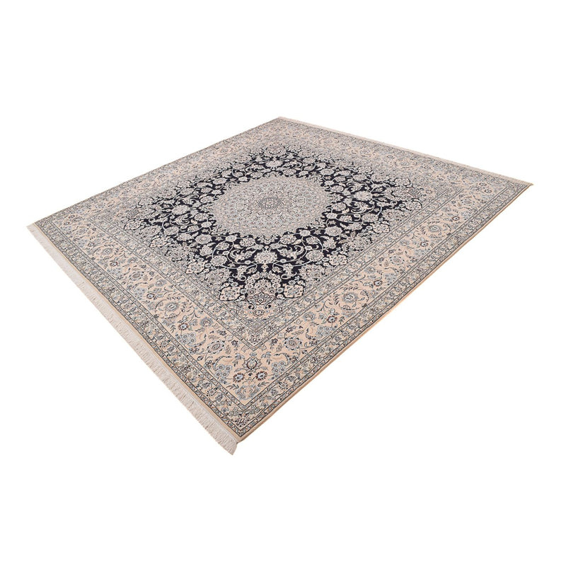 Perserteppich - Nain - Royal quadratisch  - 310 x 305 cm - dunkelblau